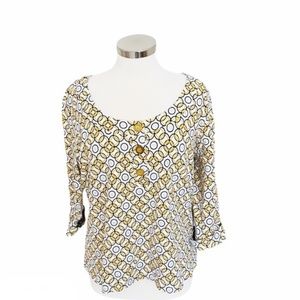 Lark Lane Yellow Blouse, XL